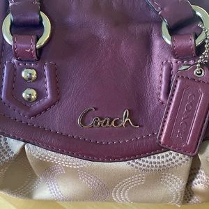 Purple and Tan Small Coach Purse!